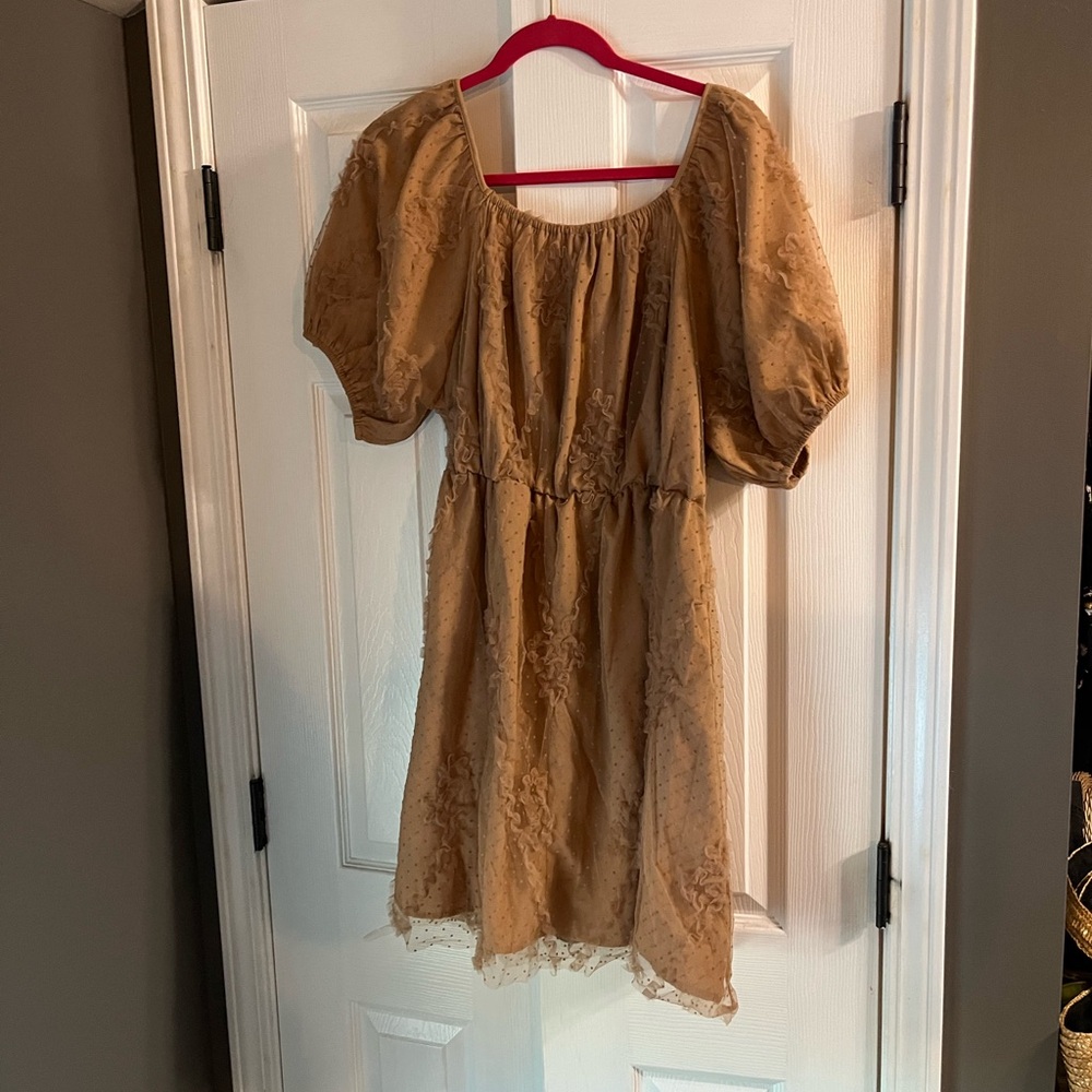 Puff Sleeve Ruffled Mini Dress - Picture 4 of 4